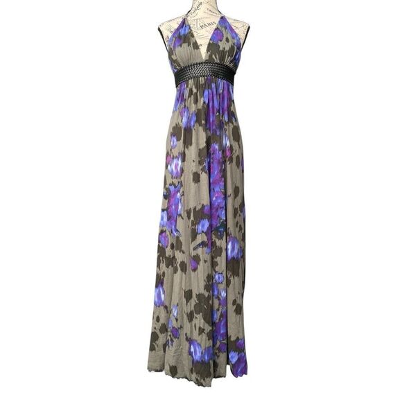 Firetrap Bellamy Maxi Dress in Elegant Color of Purple and Brown Size Medium - Picture 2 of 10